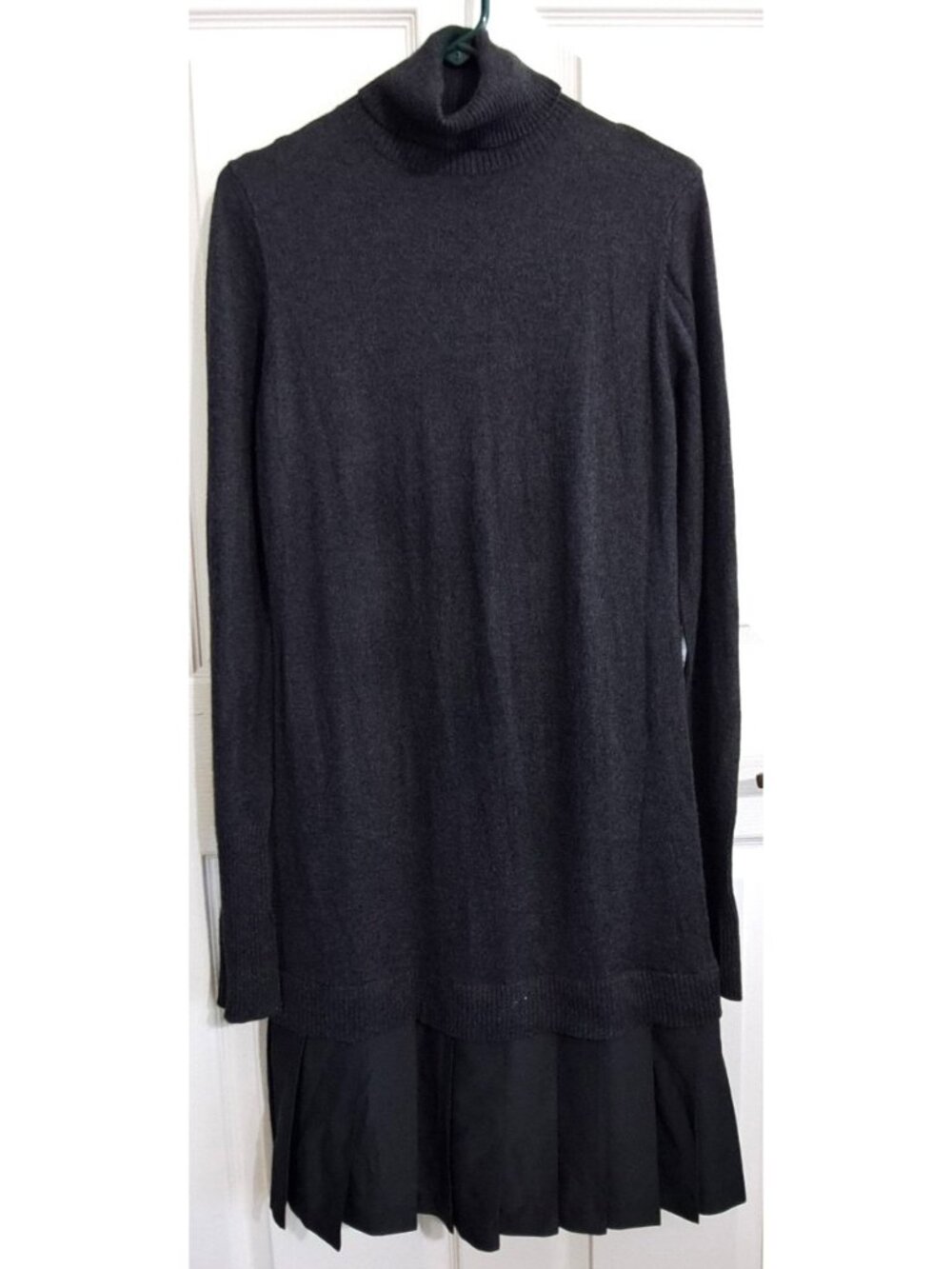 Soft Surroundings Chloe TS Gray Long Sleeve Sweaterdress Turtleneck Angora Blend